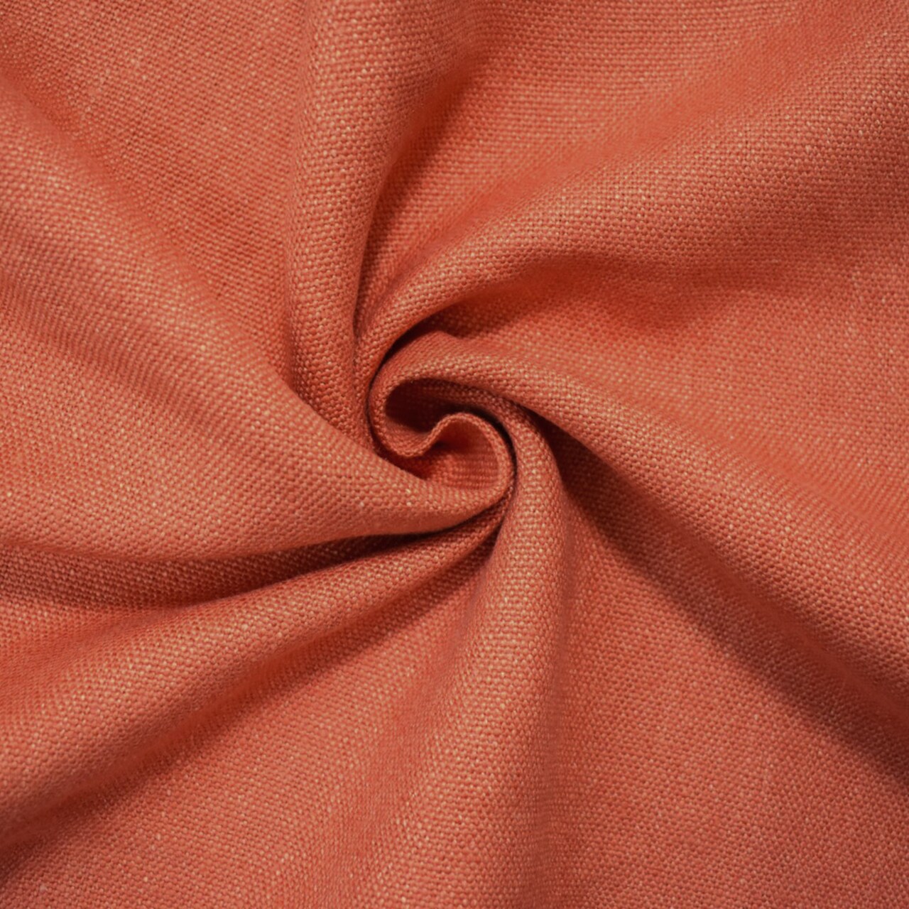 Coral Orange Linen Convington Slub Canvas Woven Fabric By the Yard